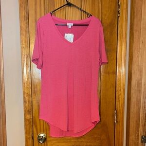 LuLaRoe Vibrant Pink Short Sleeve Tee